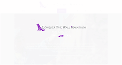 Desktop Screenshot of conquerthewallmarathon.com